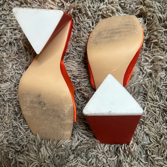 Orange Ego stylish triangle block heels - Picture 3 of 4